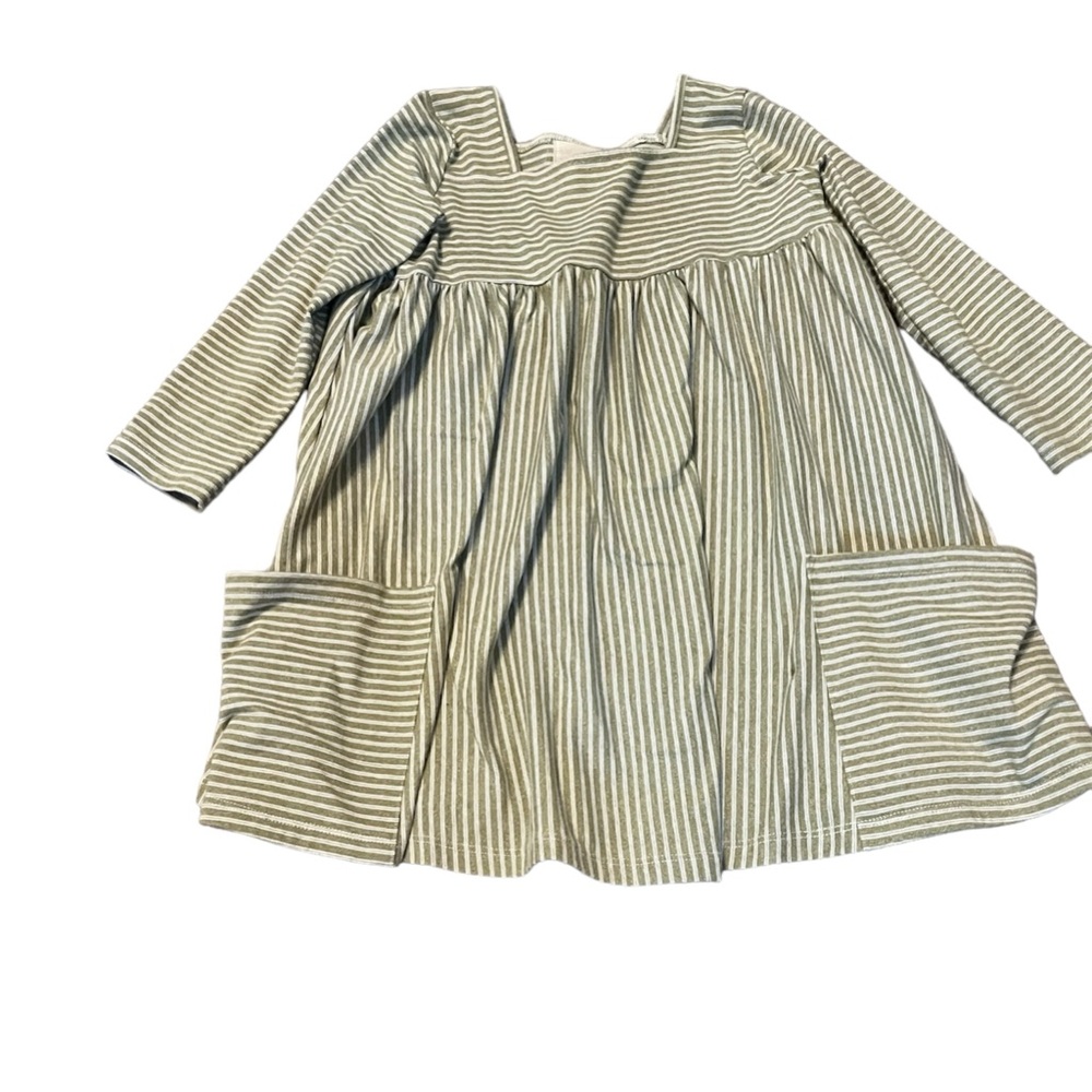 vignette green striped dress